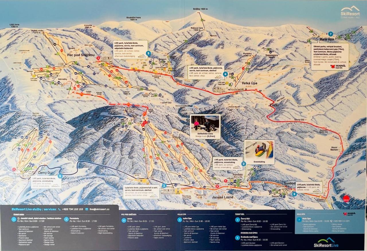 Family 2 Bedroom Ski&Bike Apartment With Terrase ยันสแก ลาสเนีย ภายนอก รูปภาพ